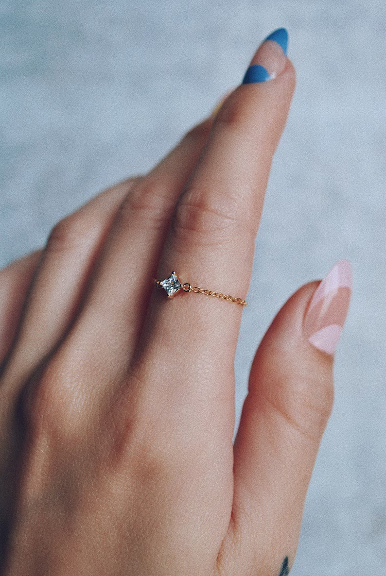 Dainty Sparkle Finger Ring