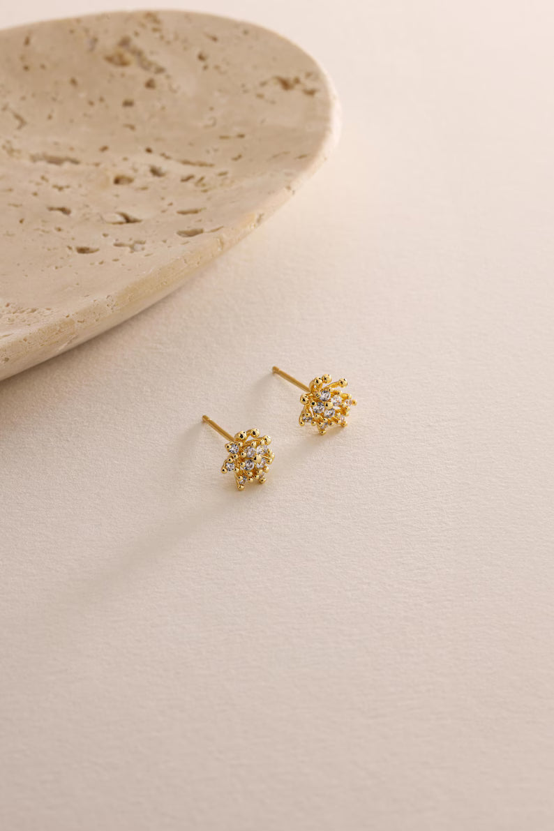 Minimal Gold Bow Earrings