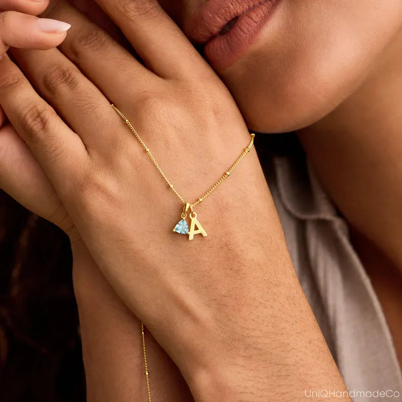 Minimal Letter Pendant for Women
