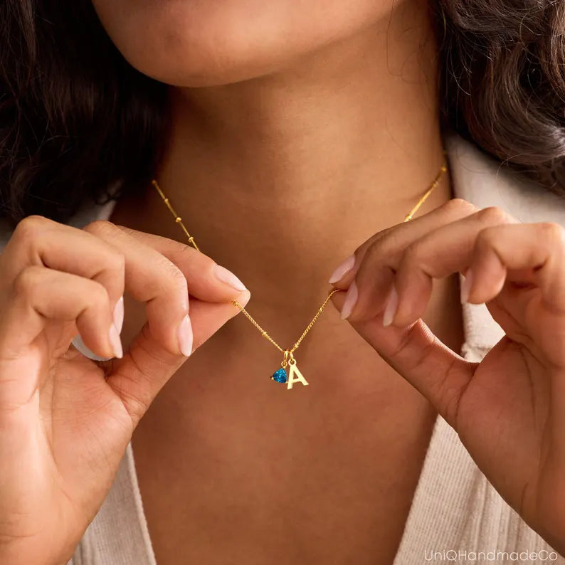 Minimal Letter Pendant for Women