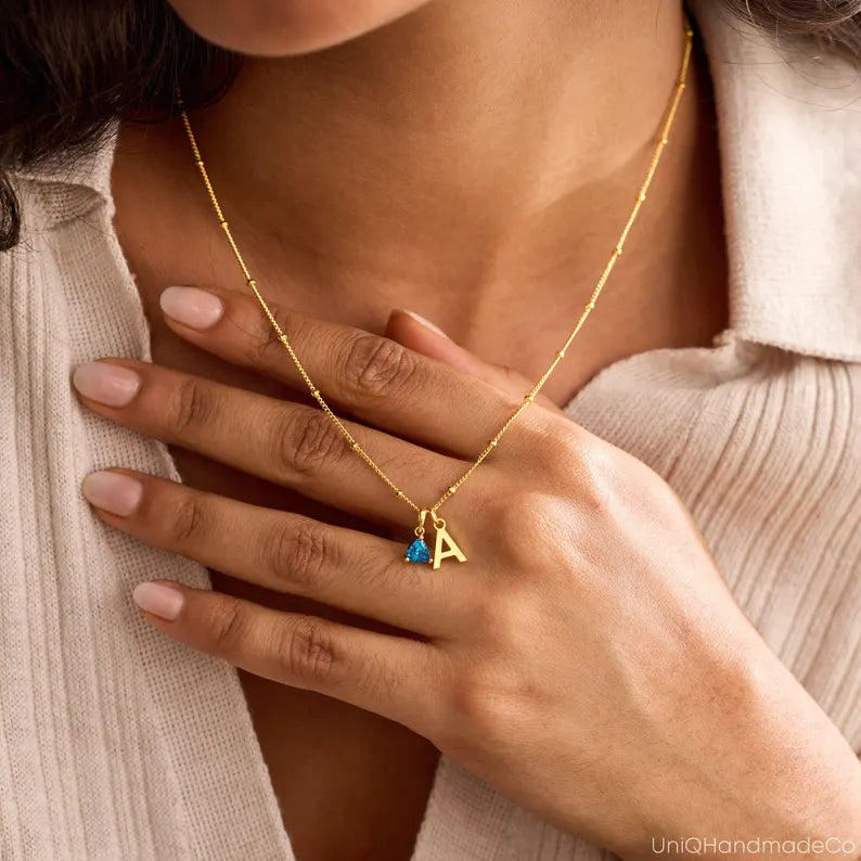 Minimal Letter Pendant for Women