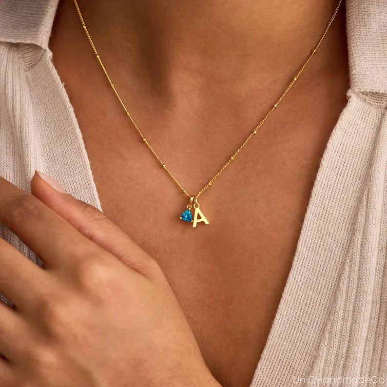 Minimal Letter Pendant for Women