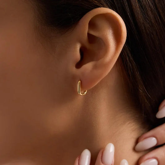 Minimal Gold Huggie Hoop Earrings
